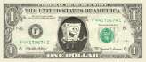 Billet de 1 dollar � l'effigie de Bob l'�ponge